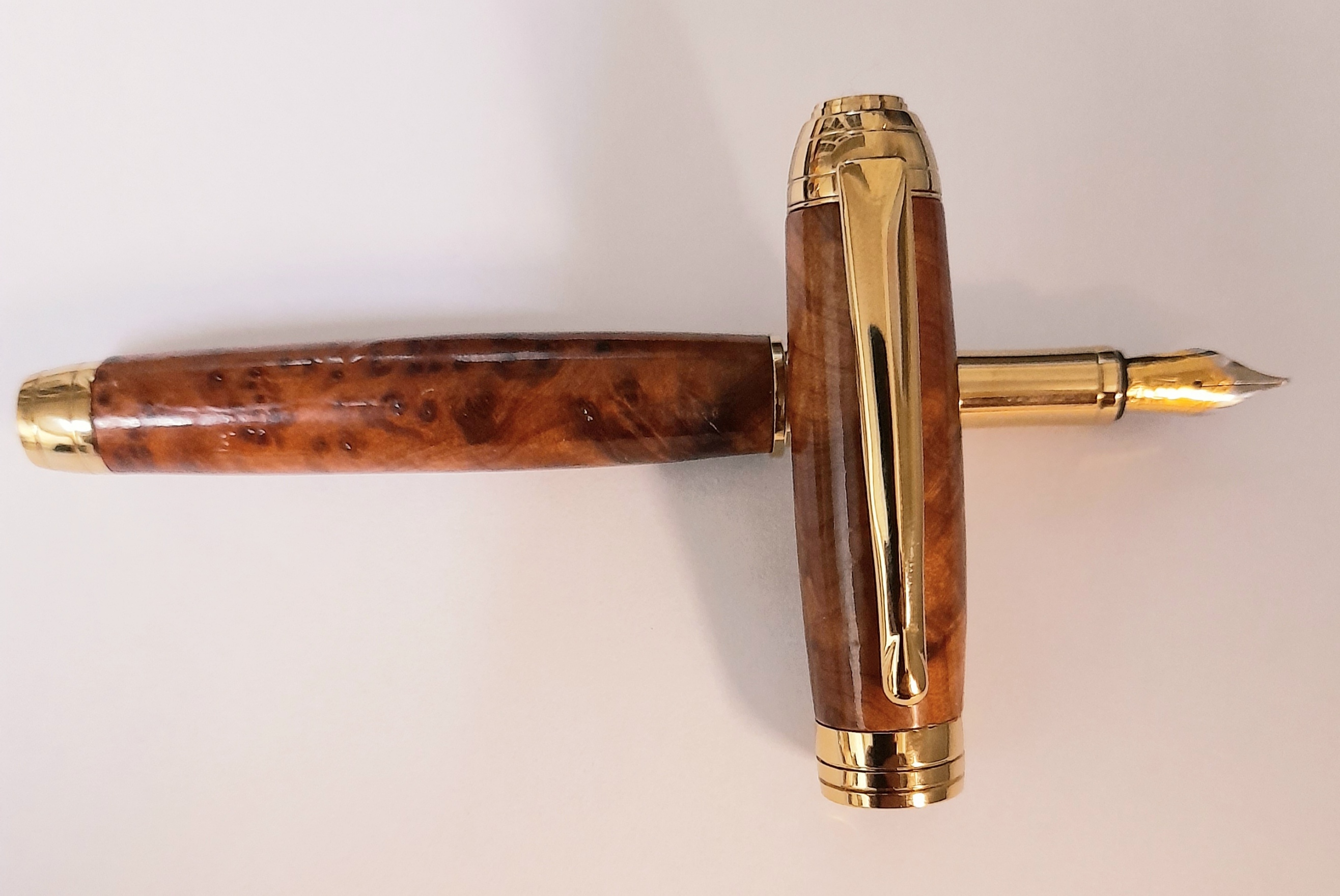 Minimalist Fountain Pen — hotsell Brass & Thuya Burl